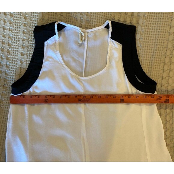 Pure DNKY Womens Loungewear Dress Size Large Color Block Hi Low Hem Semi Sheer - Picture 9 of 11